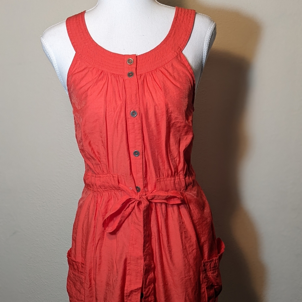 Ya coral dress with removable belt